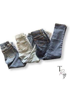 Girls NWT Skinny Jeans Jeggings Multi-Wash Denim Bundle of 3 Size 7